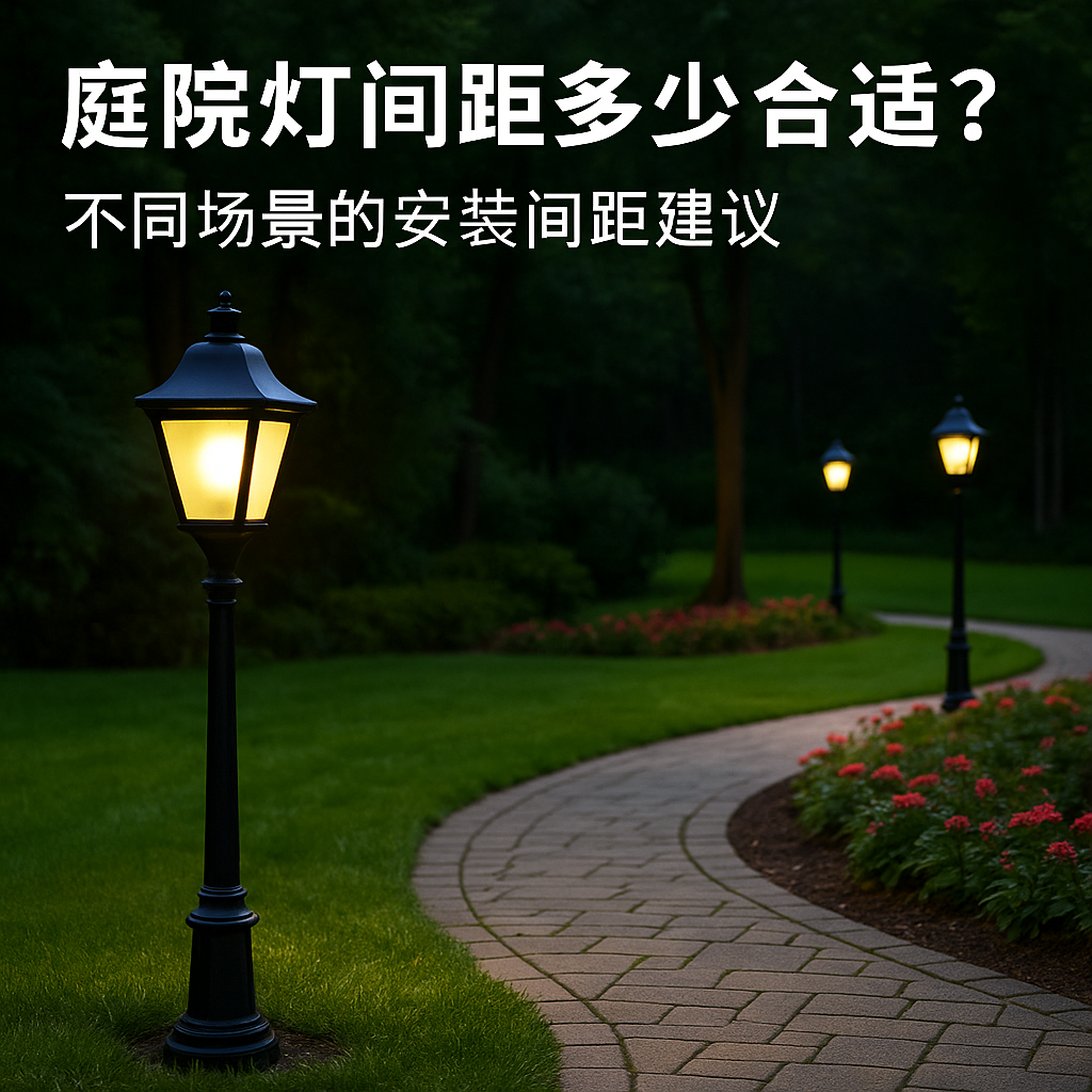 庭院燈間距多少合適？不同場景的安裝間距建議