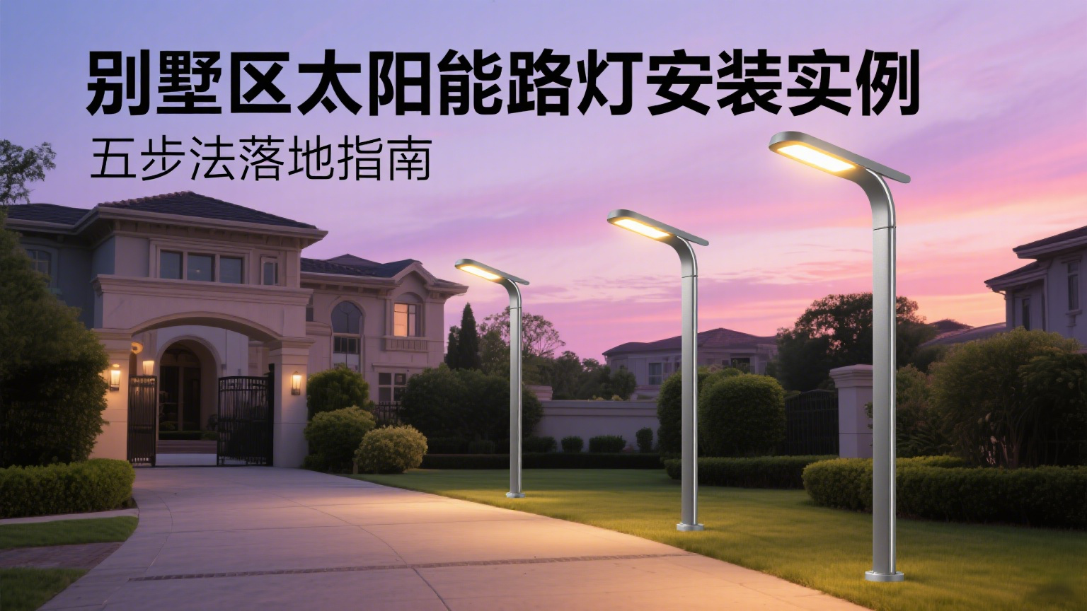 別墅區(qū)太陽能路燈安裝實(shí)例